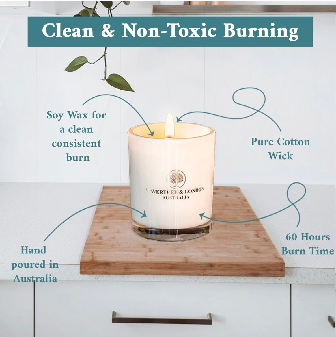 Wavertree & London Organic Beach Scent Soy Wax Candle 12oz / 60 Hours