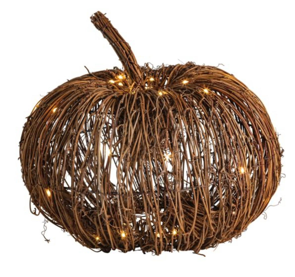 Light Up Woven Pumpkin