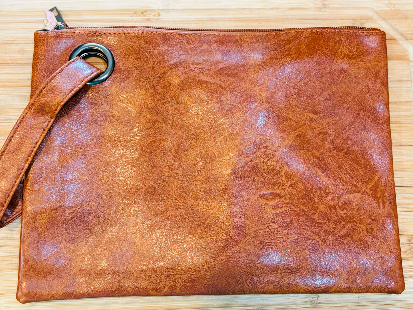 Soft Vegan Leather Clutch with Coastal Charms!
