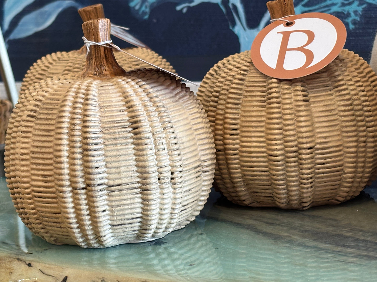 Small Wicker Textured Pumpkin!