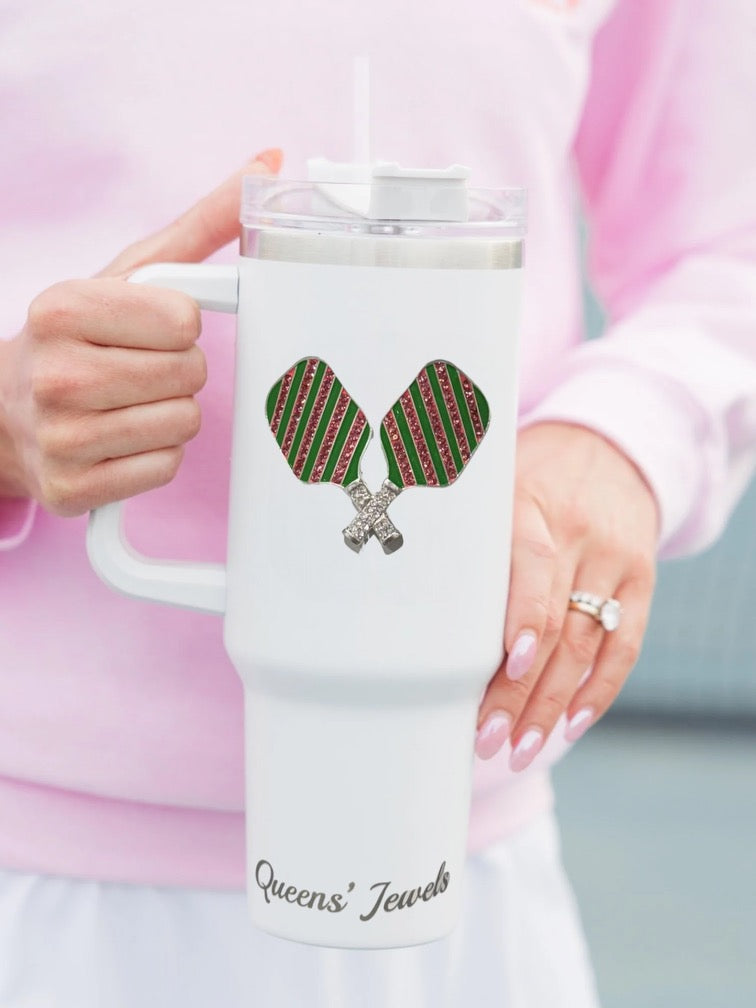 Pickleball Jeweled Drinkware
