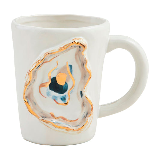 OYSTER SHELL MUG by MUD PIE