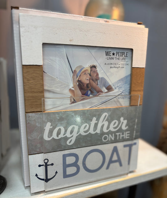 Together on the BOAT 4x6 Photo Frame
