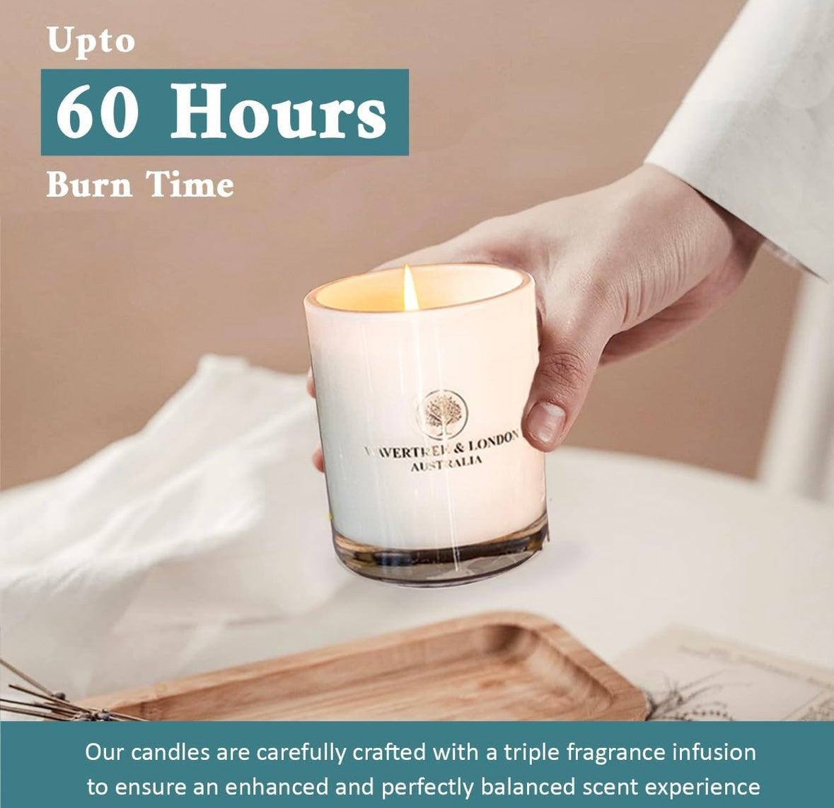 Wavertree & London Organic Beach Scent Soy Wax Candle 12oz / 60 Hours
