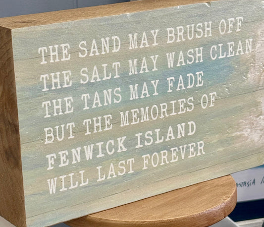 Fenwick Island Wood Block Sign