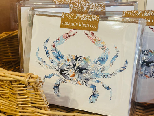 Amanda Klein co Crab Blank Note Cards
