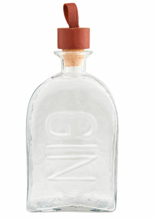 GIN EMBOSSED GLASS DECANTER