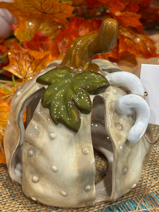 Ceramic Tea Light Pumpkin